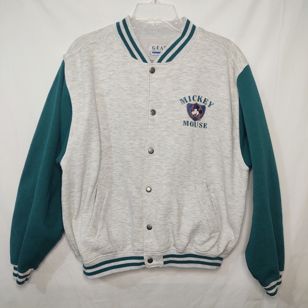 Vtg Gear For Sports Mickey Mouse Varsity Sweat Jacket